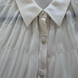 Isda and Co 100% Silk tuxedo top